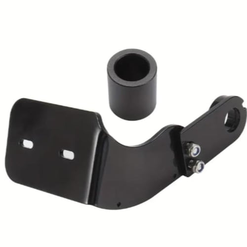 قاعدة لوحة باللون الأسود/الكروم للدراجات هارلي سوف...