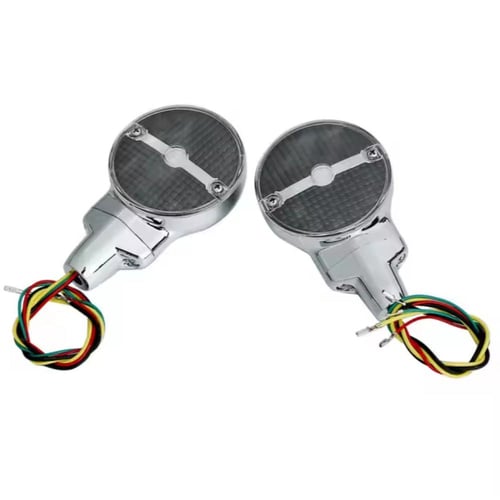 إشارات الانعطاف مسطحه خلفية لون كروم لدراجات هارلي...