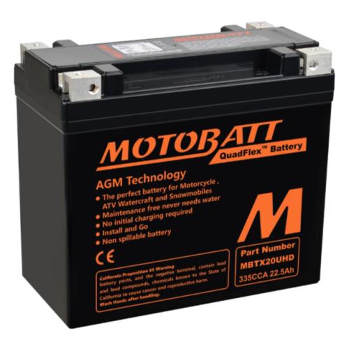 بطارية MBTX20UHD Motobatt 12V AGM لدراجات هارلى سو...