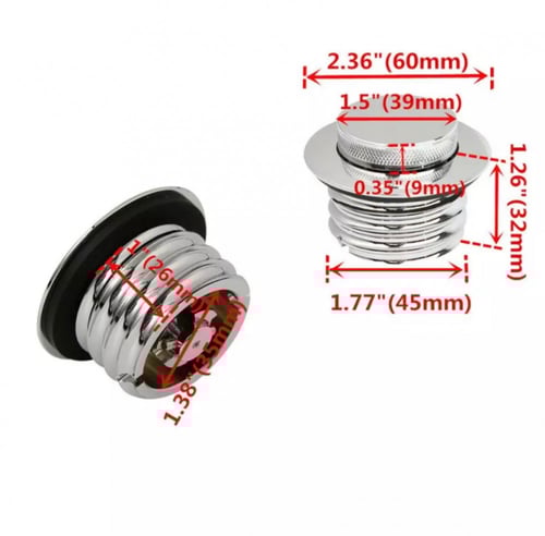 غطاء تانكي وقود كروم هارلي داينا سوفتيل