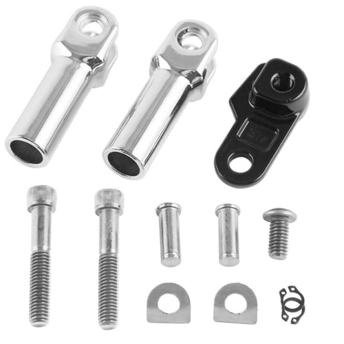 قاعدة فوت بيقز للراكب لون BLACK-CHROME لدراجات هار...