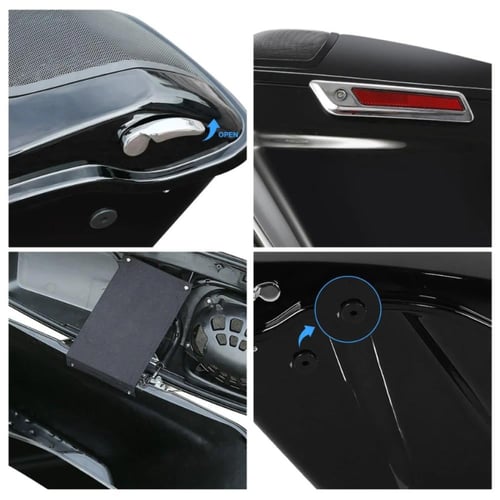 سدل باقز CVO مع فتحات سبيكر 5*7 اقفال كروم لدراجات...