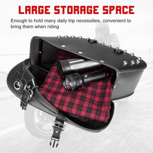 شنطة جانبية من الجلد الصناعي Harley Suzuki Kawasak...