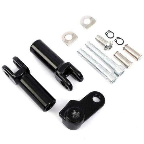 قاعدة فوت بيقز للراكب لون BLACK-CHROME لدراجات هار...