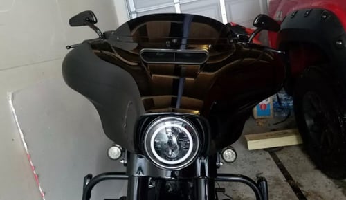 مرايا جانبية لدراجات هارلي كروم / اسود