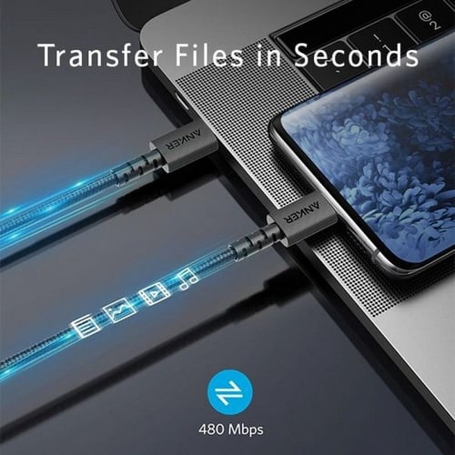 سلك شاحن انكر باورلاين سيلكت بلس من Type-C الى Typ...