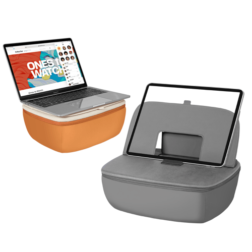 حامل لابتوب وتابلت مع وساده من سايجي - رصاصي