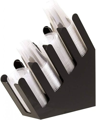 منظم حامل أكواب للمقاهي- 4 أقسام خيارات متنوعة