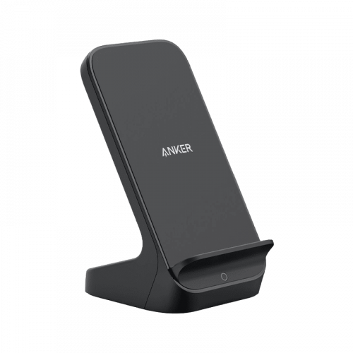 شاحن لاسلكي انكر باورويف مع حامل شحن سريع - اسود