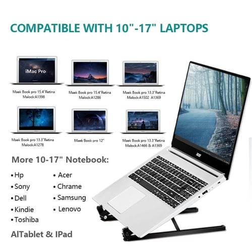 ستاند المونيوم سايجي للابتوب متعدد الوظائف - اسود