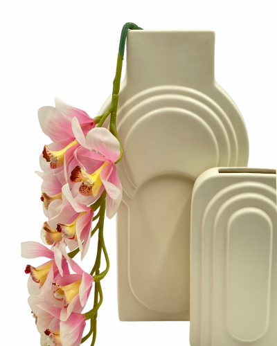 فازه سيراميك ابيض كبير