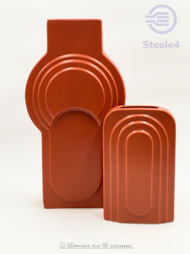 فازه سيراميك برتقالي صغير