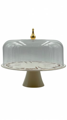 حامل كيك دائري مع غطاء و صحون بستايل عبارات ترحيبي...