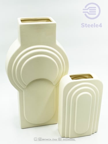 فازه سيراميك ابيض كبير