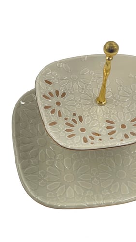 ستاند بيج بطبقتين مع مسكه ذهبيه