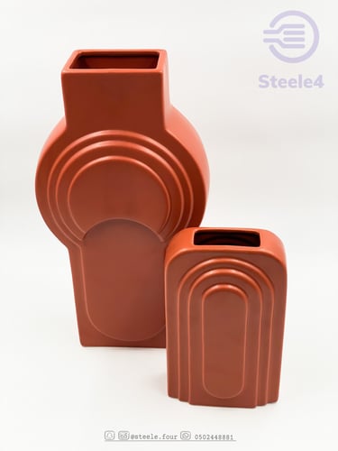 فازه سيراميك برتقالي كبير