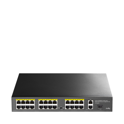 كودي FS1026PS1 محول 24 منفذ 10-100 متر PoE Plus