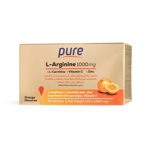 Pure, L-Arginin Plus L-Carnitine, 30 Sachets
