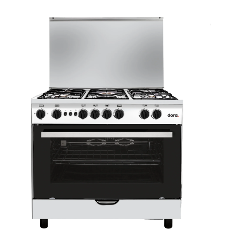 Dura Gas Oven 60*90 cm, 5 Burners, Stainless Steel...