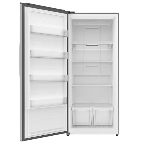 ثلاجة فريزر ميديا باب واحد 21 قدم، 595 لتر، ستيل ش...