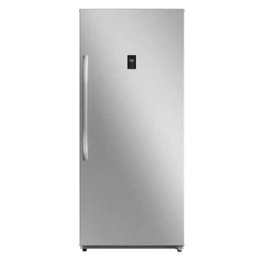 ثلاجة فريزر ميديا باب واحد 21 قدم، 595 لتر، ستيل ش...