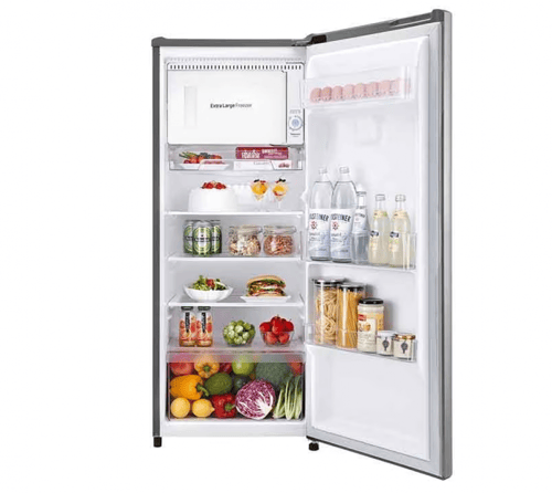 ثلاجة ال جي باب واحد 6.9 قدم 195 لتر، سلفر فريزر د...