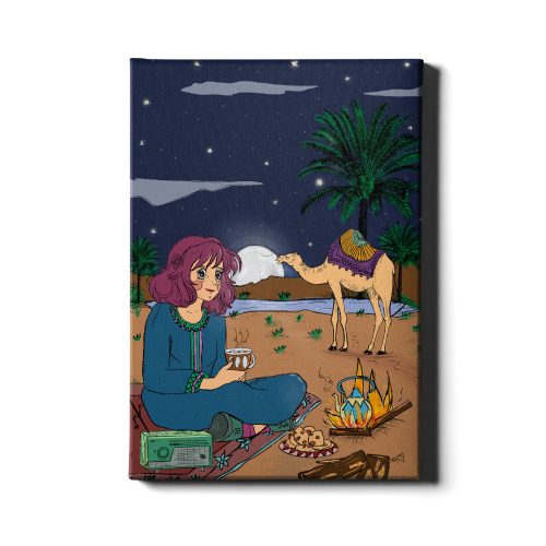 "لوحة ليل وقمر"