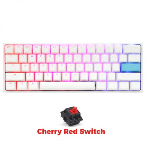 Ducky One 2 Mini White Gaming Keyboard - Red Switc...
