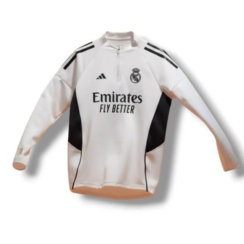 سويتر ريال مدريد الأبيض الشتوي الجديد