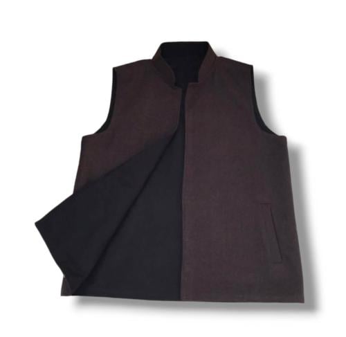 سديري جوخ شتوي بلونين عنابي - أسود