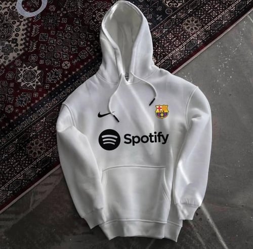هودي برشلونة قطن 100% | تصميم أنيق وتطريز عالي الج...