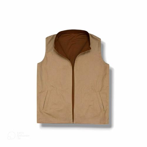 سديري شتوي رجالي بلونين بني وجملي - تصميم أنيق ودا...