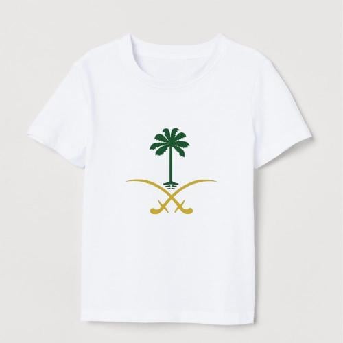 تيشيرت اليوم الوطني بشعار سيفين ونخلة _ متجر روشن