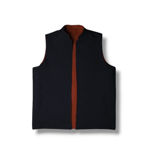 سديري شتوي رجالي دبل فيس بني وأسود - الأناقة والدف...