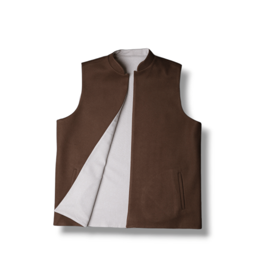 سديري شتوي رجالي دبل فيس بني و بيج