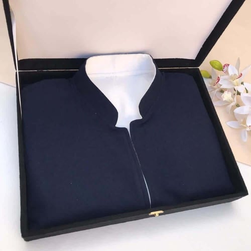 سديري شتوي جوخ بلونين كحلي - أبيض