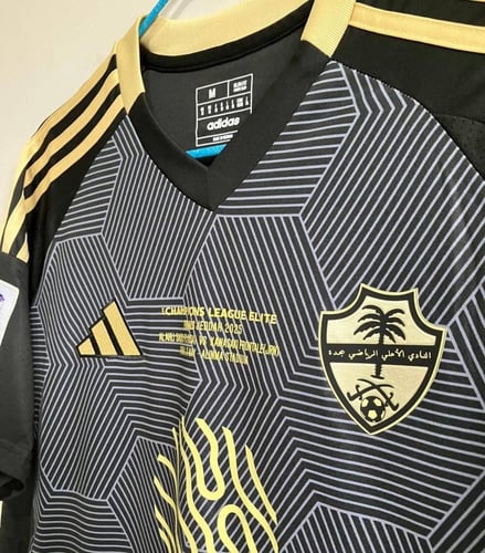تيشيرت الاهلي التراثي الاسود 2025 نسخة آسيا للنخبة