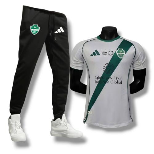 طقم الاهلي الابيض تيشيرت مع بنطلون أسود 2026