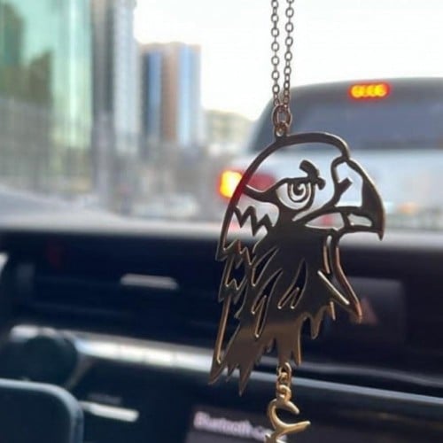 تعليقة سياره شعار الصقر مع كسرة العود