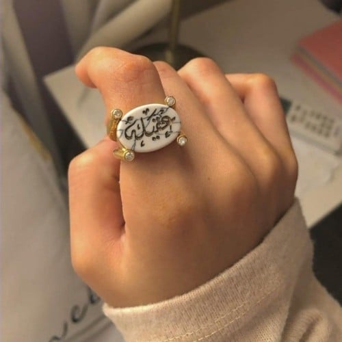 خاتم ملكي نسائي فضه خالص - متجر روشن