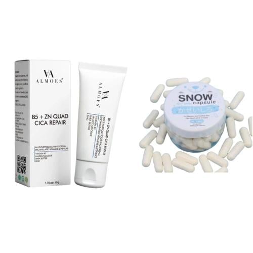 كريم مرطب الجسم مع كبسولات سنو وايت للتبييض