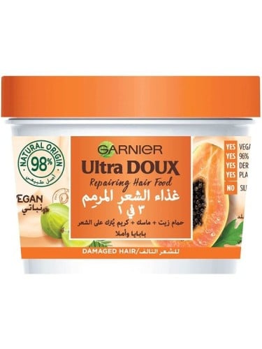 الترا دو غذاء الشعر المرمم 3 في 1 بالبابايا 390 مل