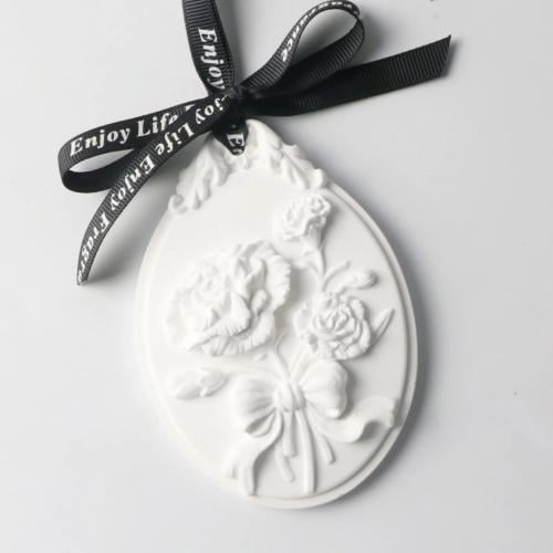 فواحة حجر مصنوعه من السيراميك ( 6 قطع ) + زيت عطري...