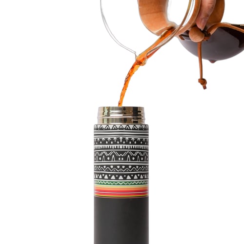 مجموعة قهوة فاخرة مع كوب حافظ للحرارة