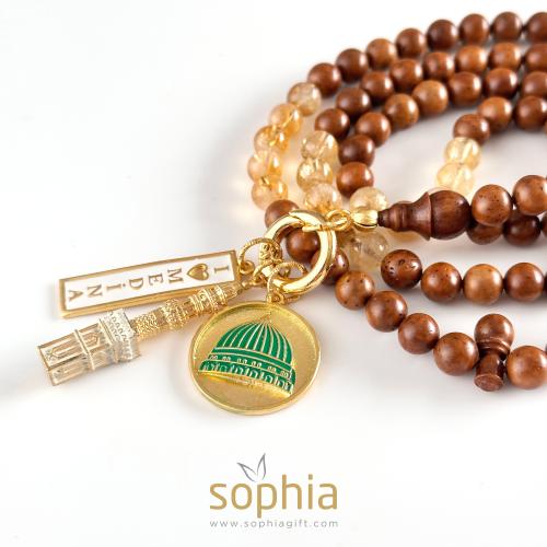 Gift Rosary - Al-Munawara - Yellow Citrine