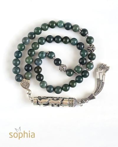 Oud & Moses Agate Rosary