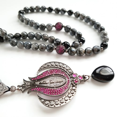 سبحة تيولب - حجر لابروديت