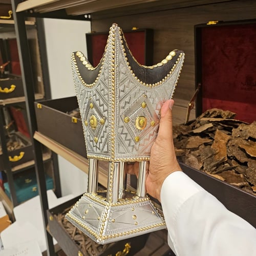 مبخرة ملكية فضي كبير جدا