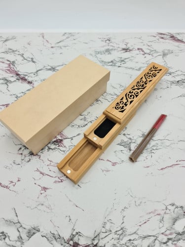 مبخرة ذكية صغيرة أم درج مع الأعواد لون بيج