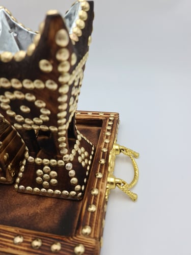 طقم مبخرة حائلية صغيرة مع صينية وصندوق